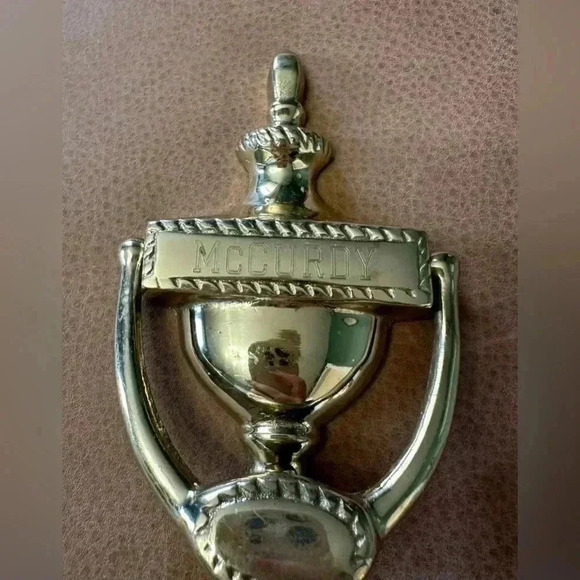 Vintage Solid Brass Door Knocker With McCurdy Name Engraved - Picture 2 of 8